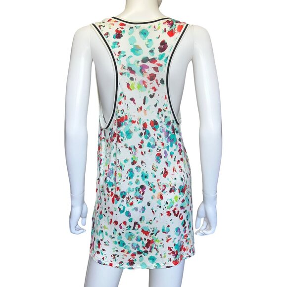 Juicy Couture Multicolor Splatter Print Racerback Tank Top 100% Rayon Womens XL - Picture 2 of 9